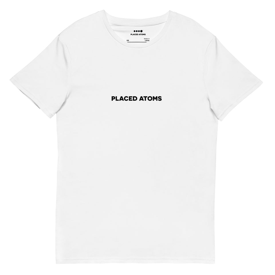 ATOMS PLACED on premium cotton t-shirt